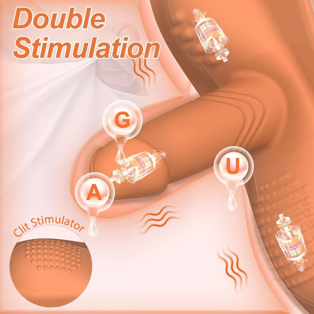 Tan riding vibrator with dildo texture, photo 4