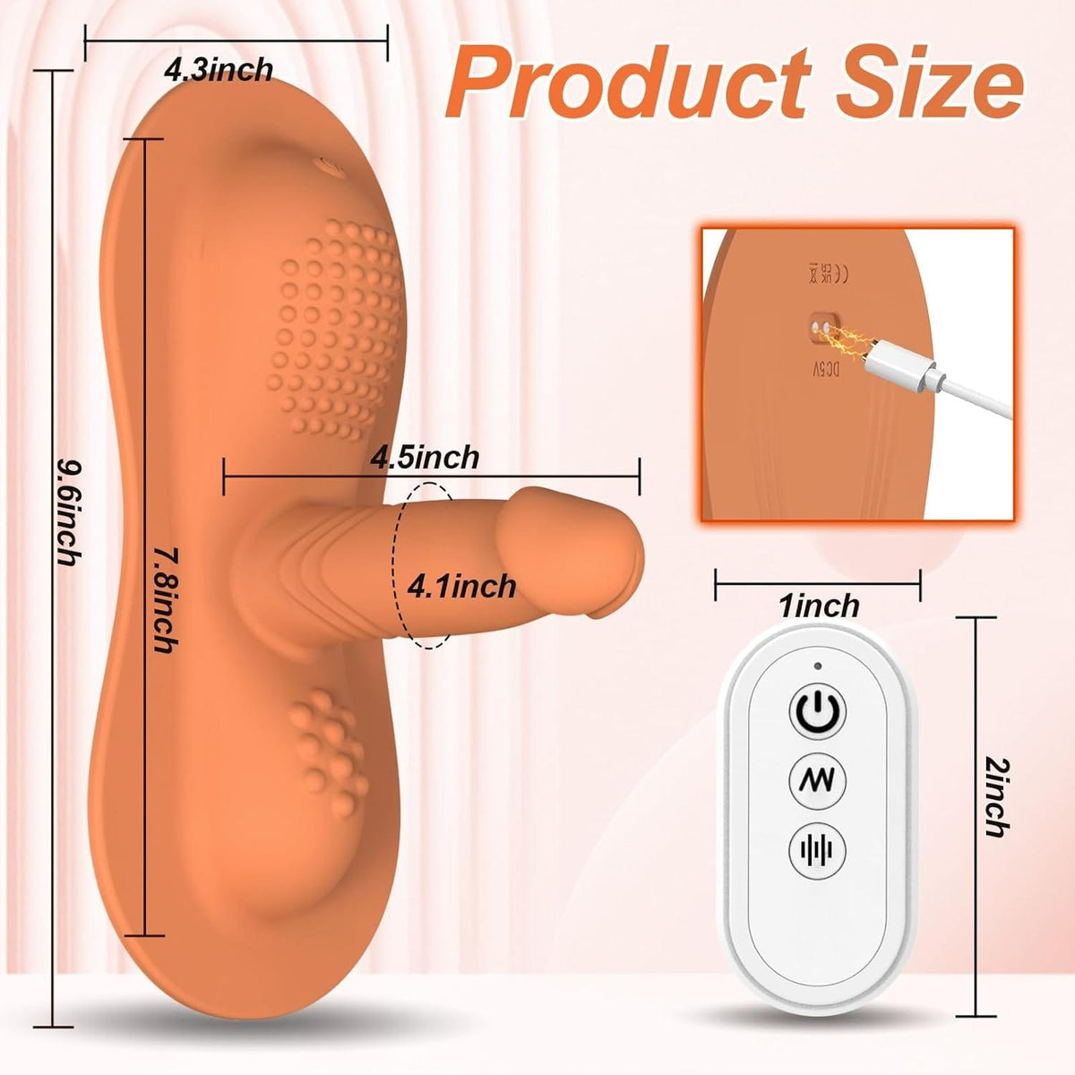 Tan riding vibrator with dildo texture, photo 7