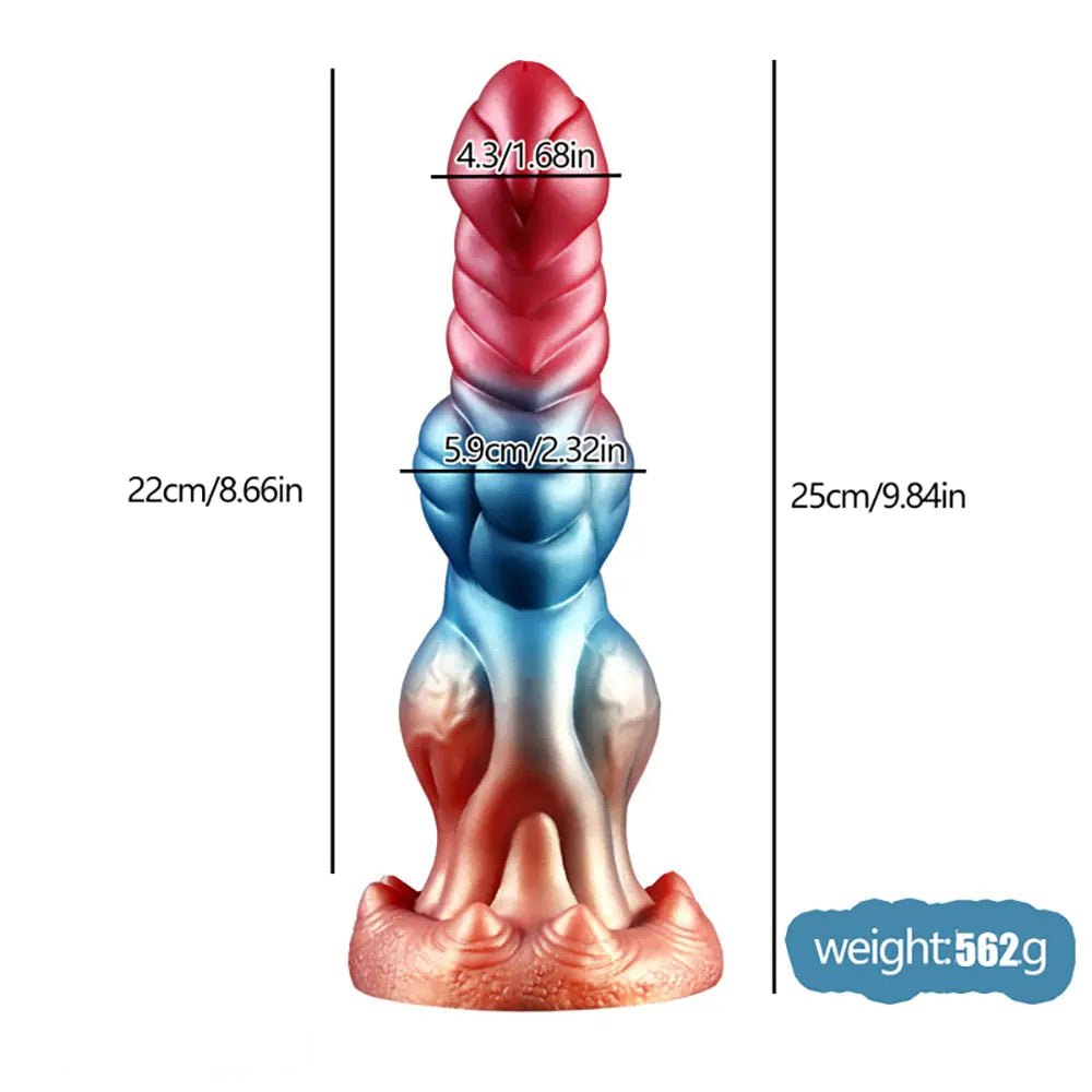 Ringed fantasy monster silicone dildo, photo 10
