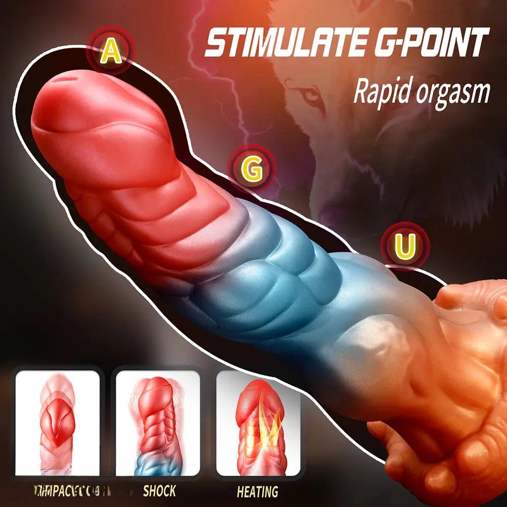Ringed fantasy monster silicone dildo, photo 12
