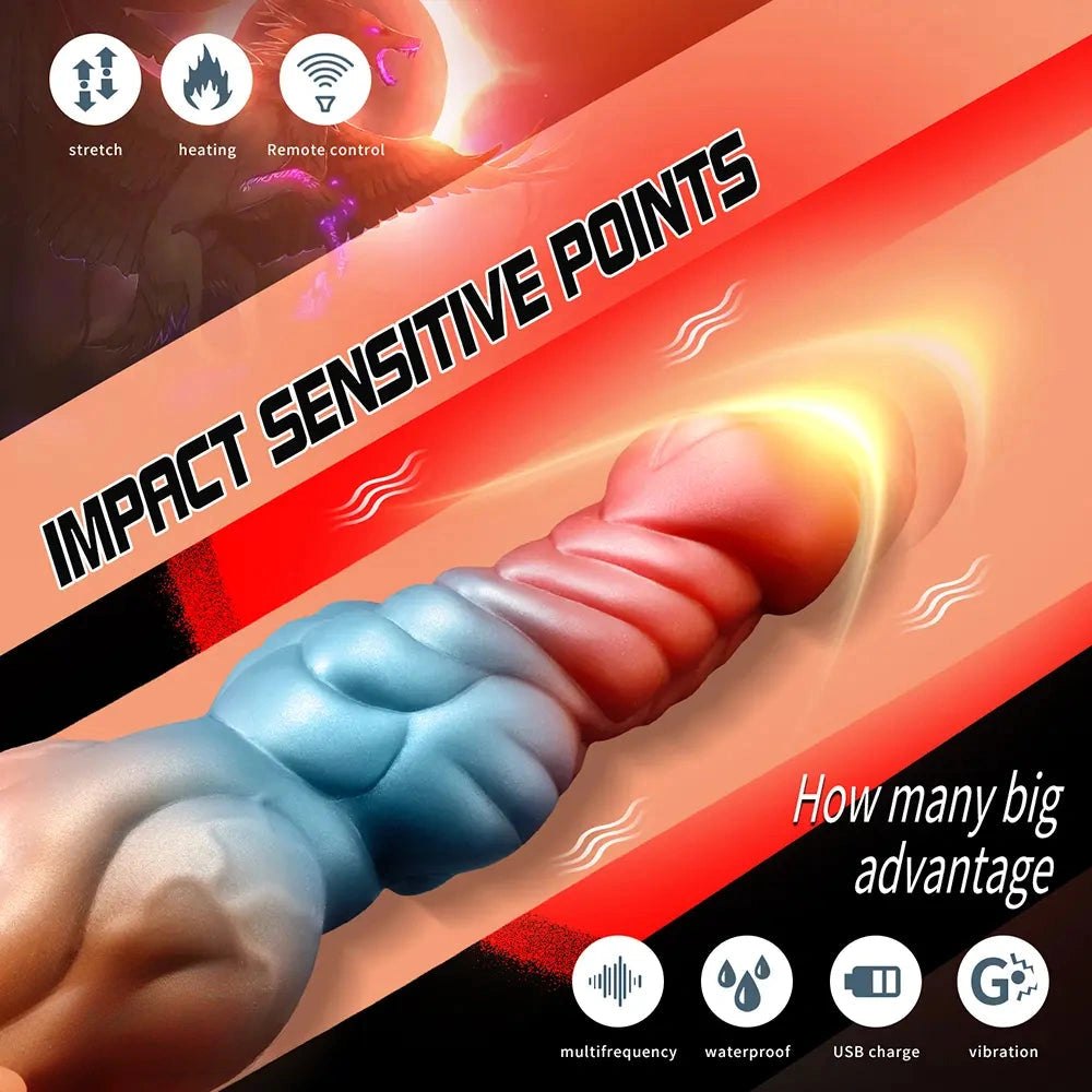 Ringed fantasy monster silicone dildo, photo 15