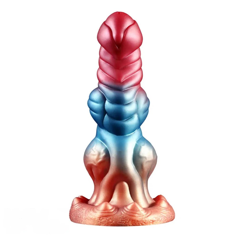 Ringed fantasy monster silicone dildo, photo 4