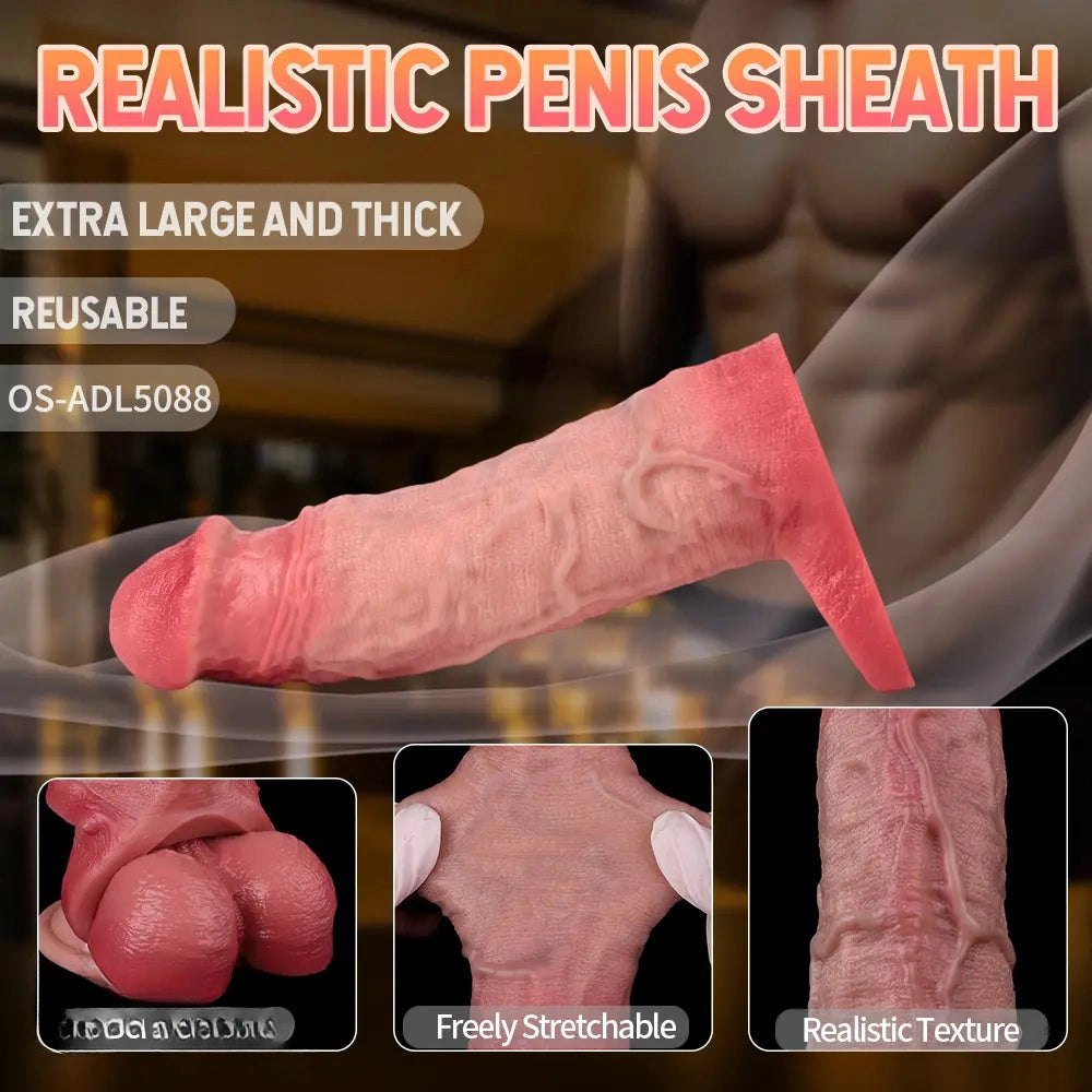 Flesh realistic silicone dildo with ring base, photo 12