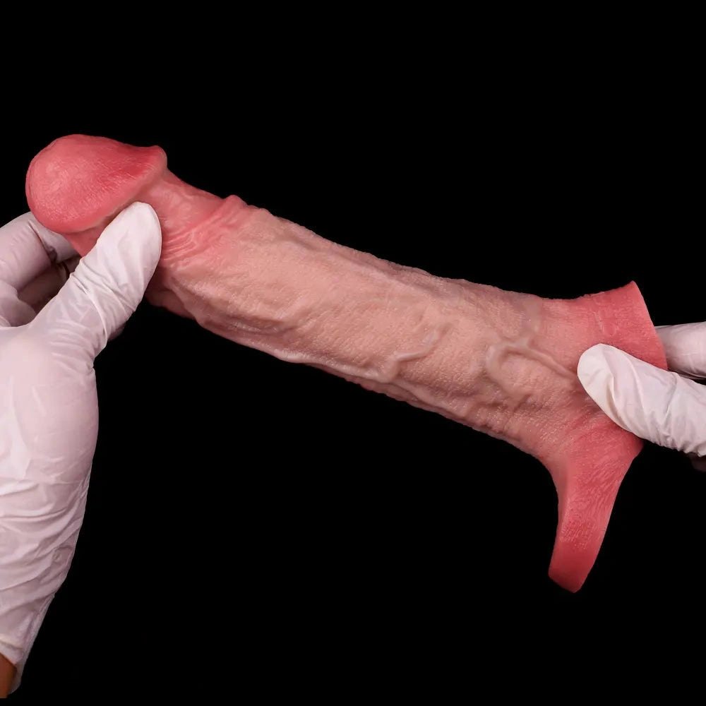 Flesh realistic silicone dildo with ring base, photo 5