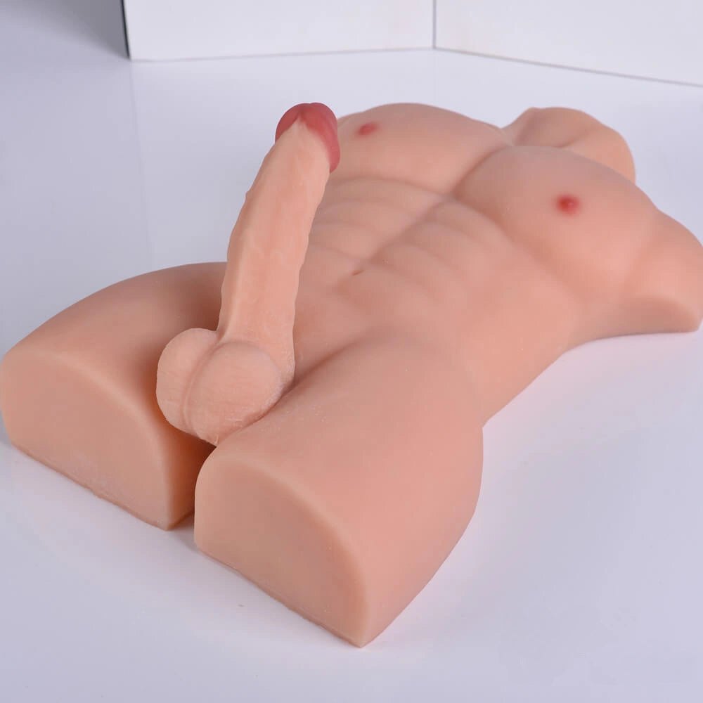 Flesh tone silicone male torso sex doll, photo 7