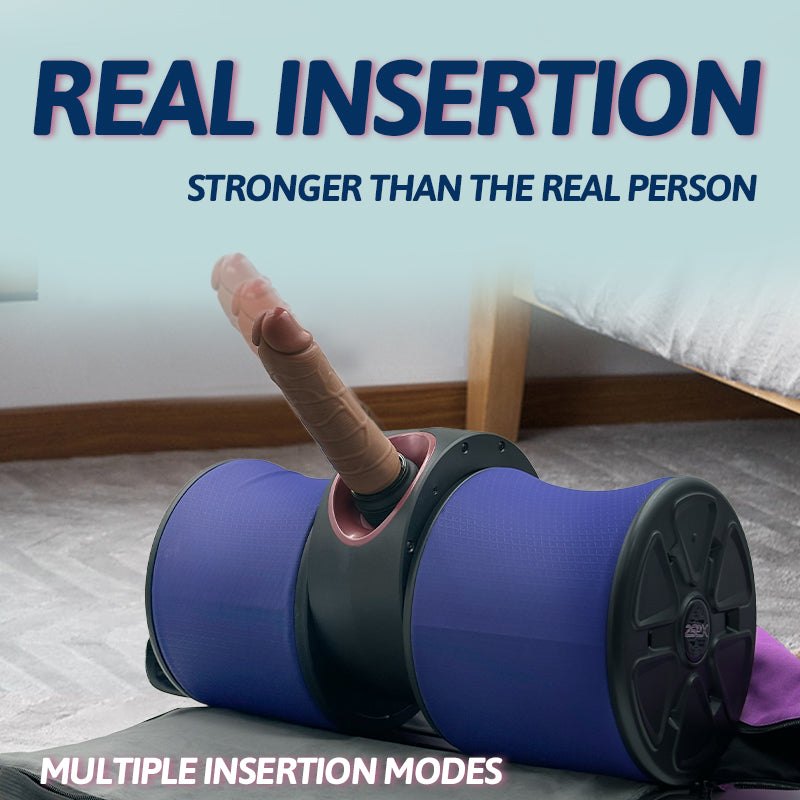 Purple roller thrusting sex machine with wireless remote, photo 3