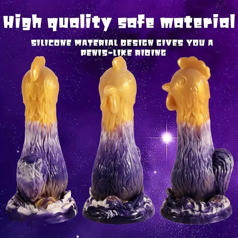 Rooster shaped novelty silicone dildo, photo 2