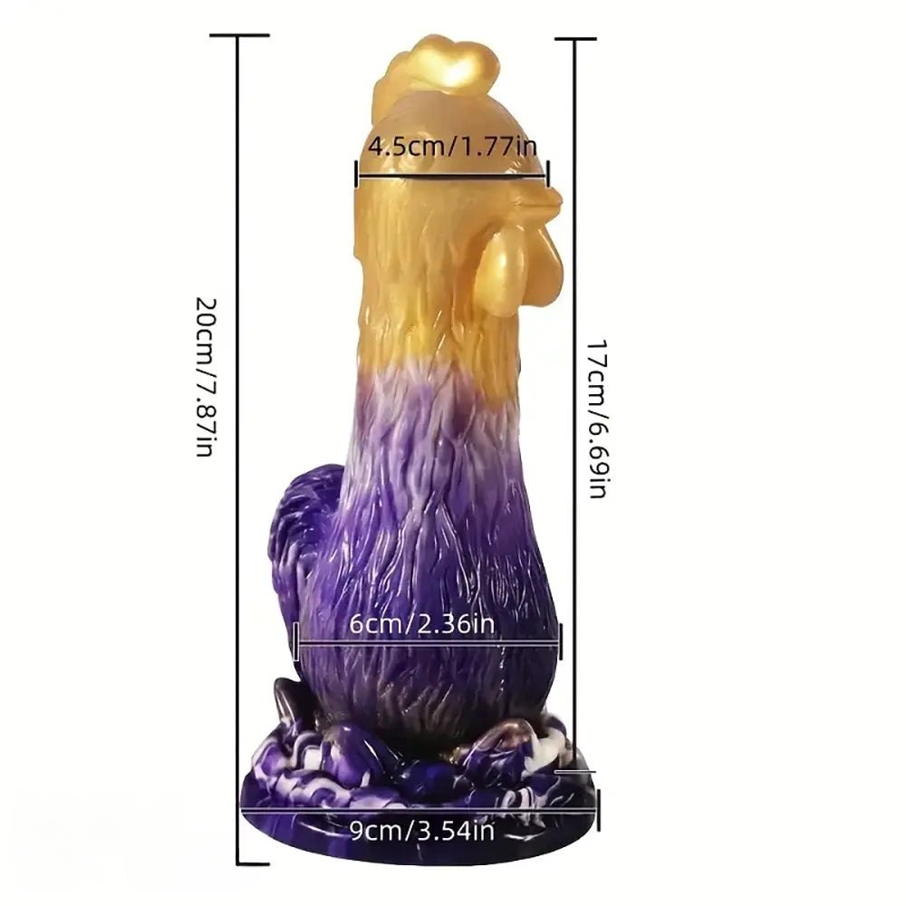 Rooster shaped novelty silicone dildo, photo 7