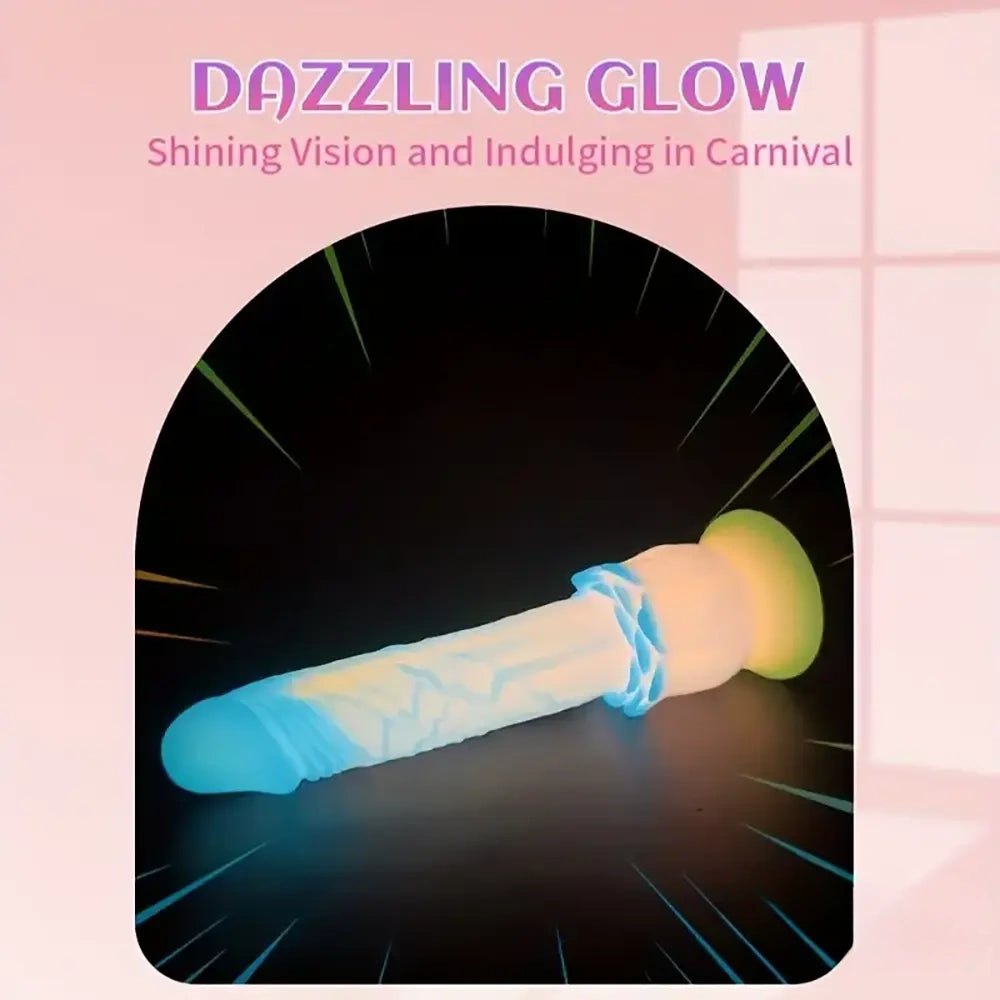 Colorful fantasy alien dildo with rose flower suction base, photo 5