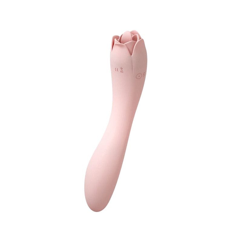 Pink rose bud g-spot licking vibrator