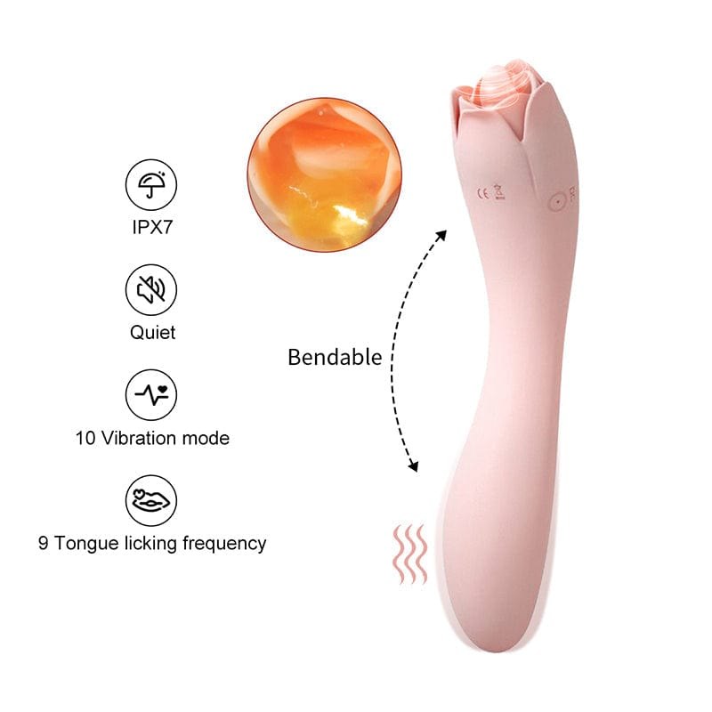 Rose bud g-spot licking vibrator, photo 5