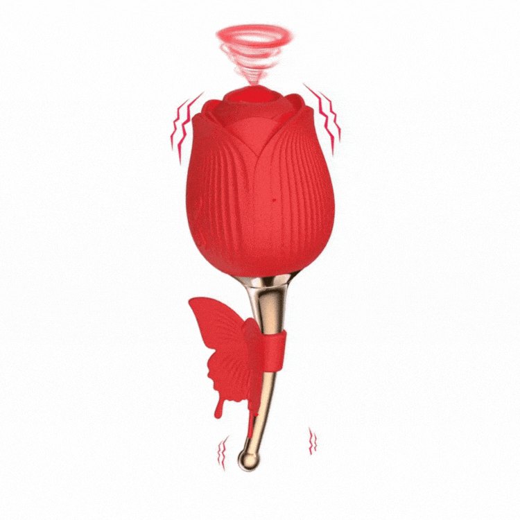 Rose shaped silicone vibrator, photo 1