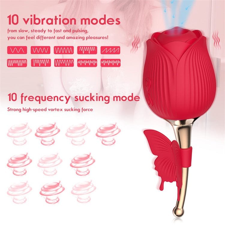Rose shaped silicone vibrator, photo 2