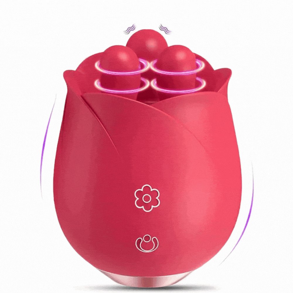 Rose red silicone rose toy, photo 1