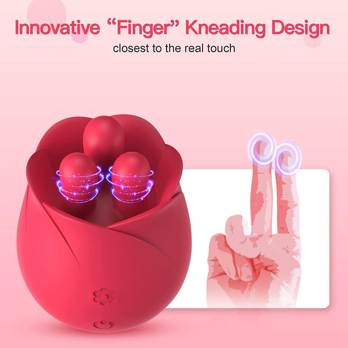 Rose red silicone rose toy, photo 2