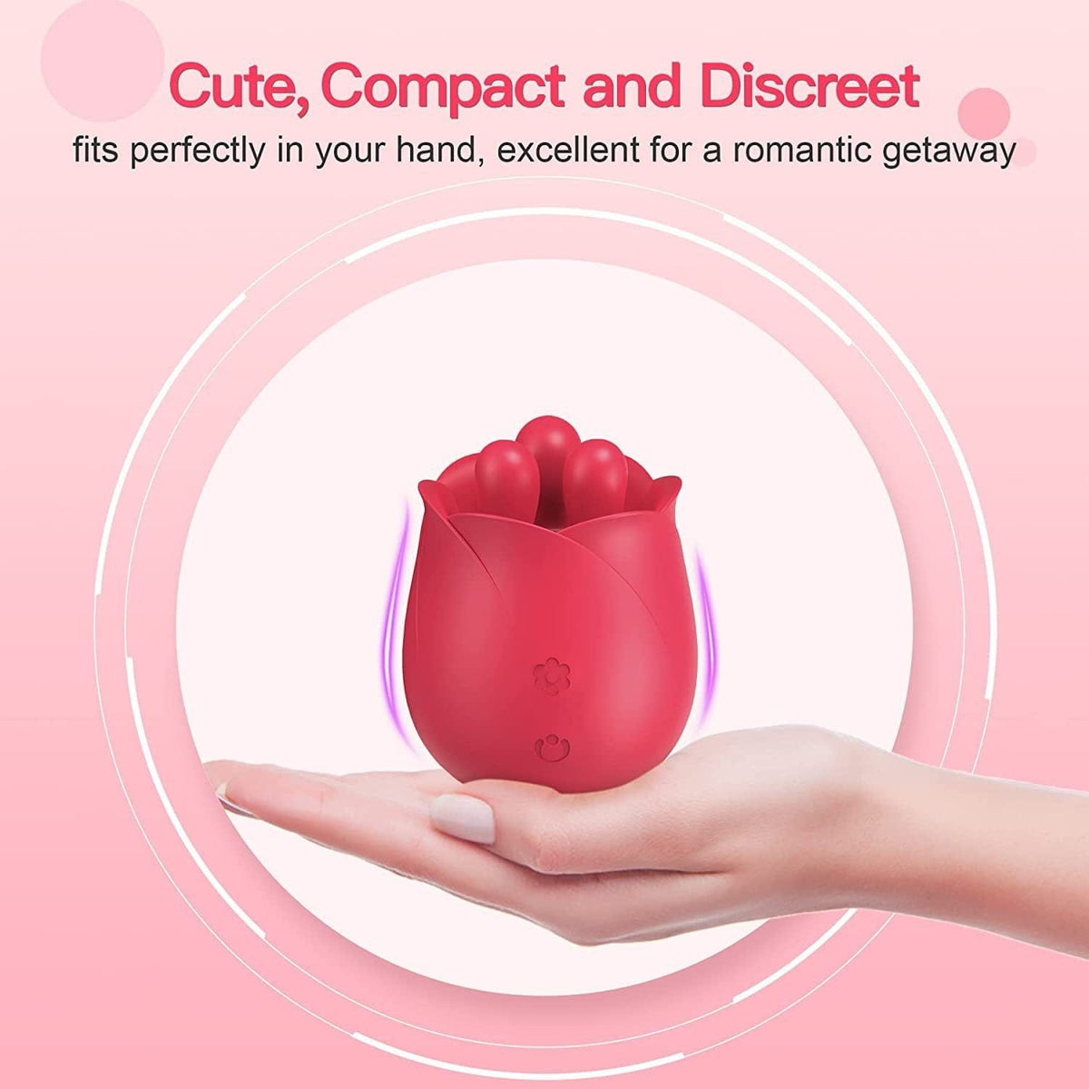 Rose red silicone rose toy, photo 6