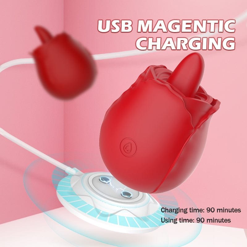Red rose bud tongue-licking vibrator, photo 3