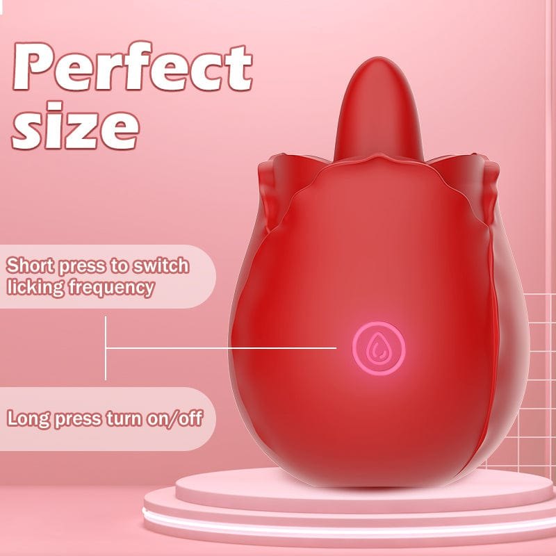 Red rose bud tongue-licking vibrator, photo 5