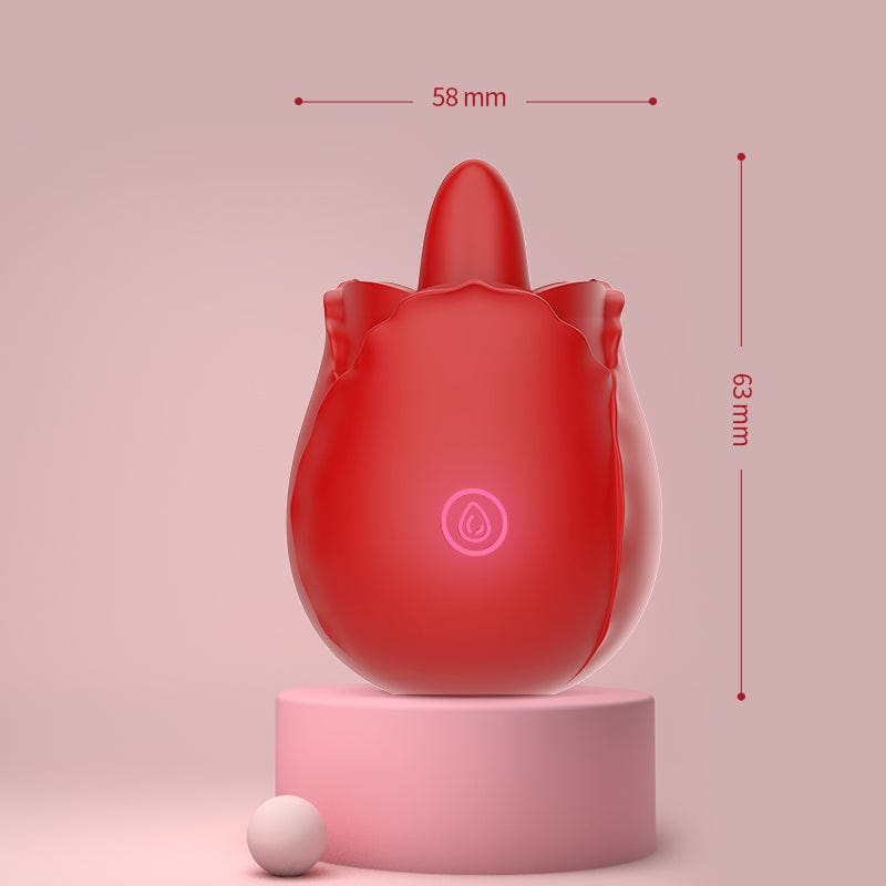 Red rose bud tongue-licking vibrator, photo 6