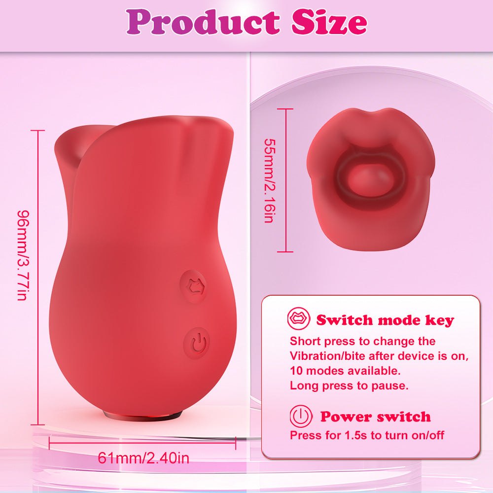 Rose shaped clitoral suction vibrator, photo 6