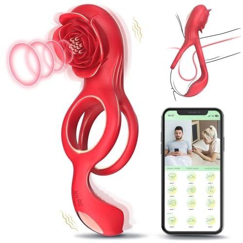 Red rose vibrating cock ring, photo 2