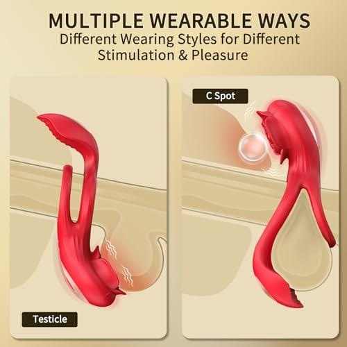 Red rose vibrating cock ring, photo 5