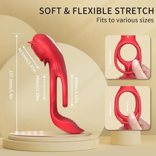 Red rose vibrating cock ring, photo 6