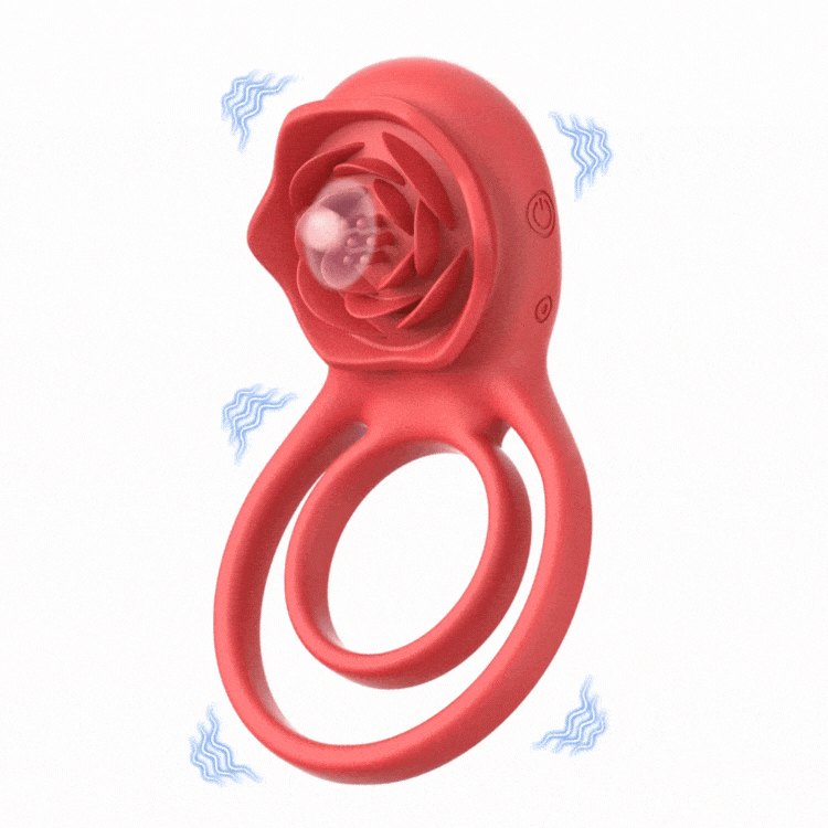 Red rose cock ring vibrator, photo 1