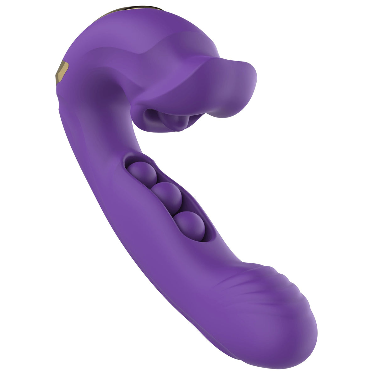 Purple rabbit vibrator with clit sucking mouth, photo 7