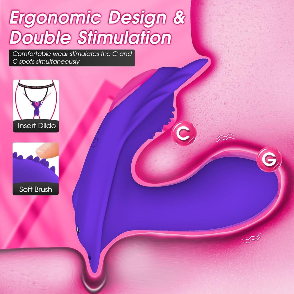 Rose finger vibrator and panty vibrator set, photo 5