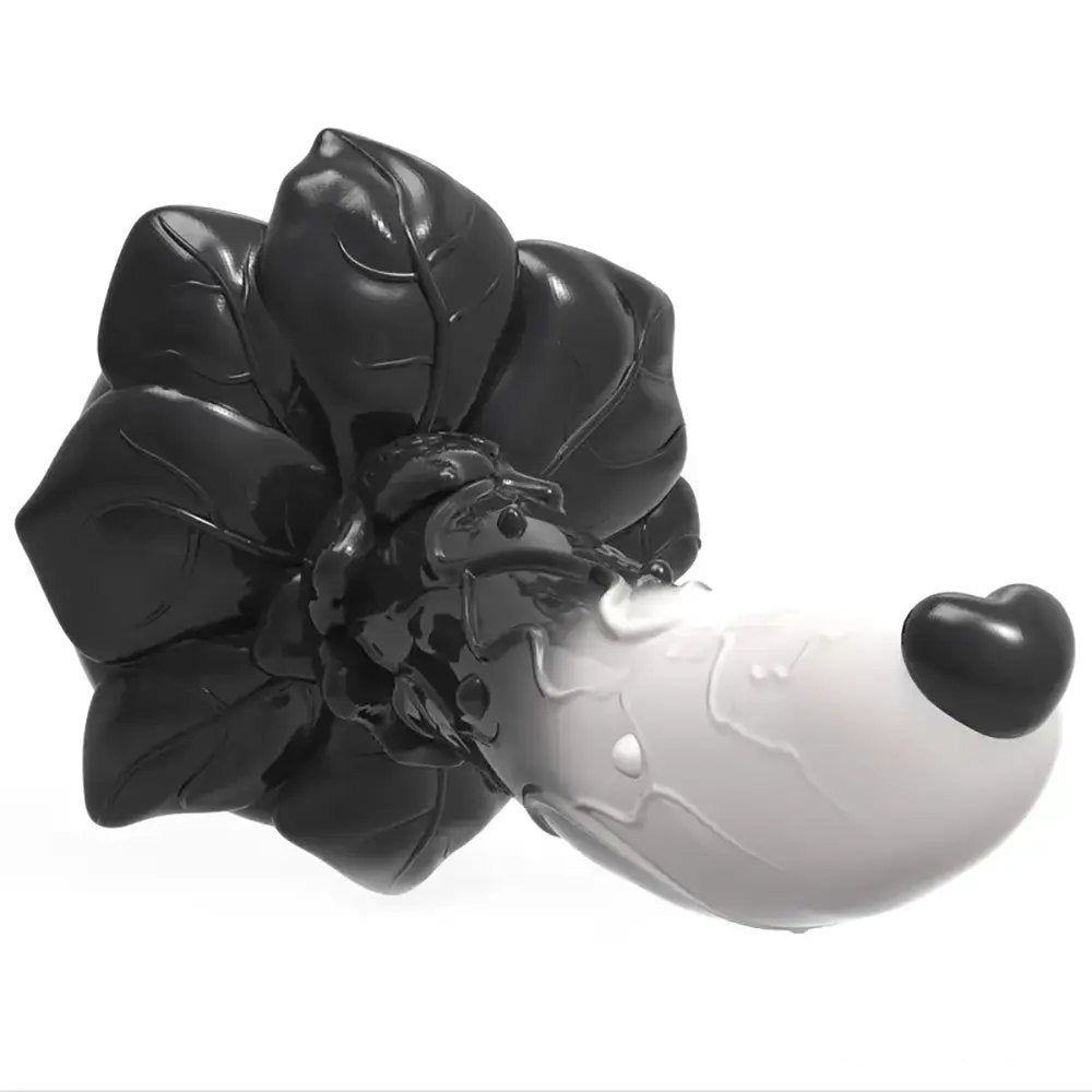 Black rose flower fantasy dildo