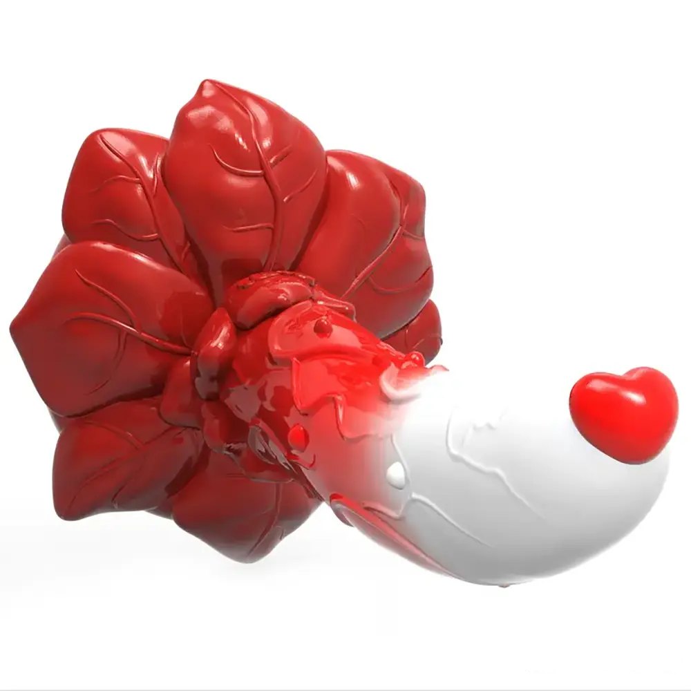 Red rose flower fantasy dildo