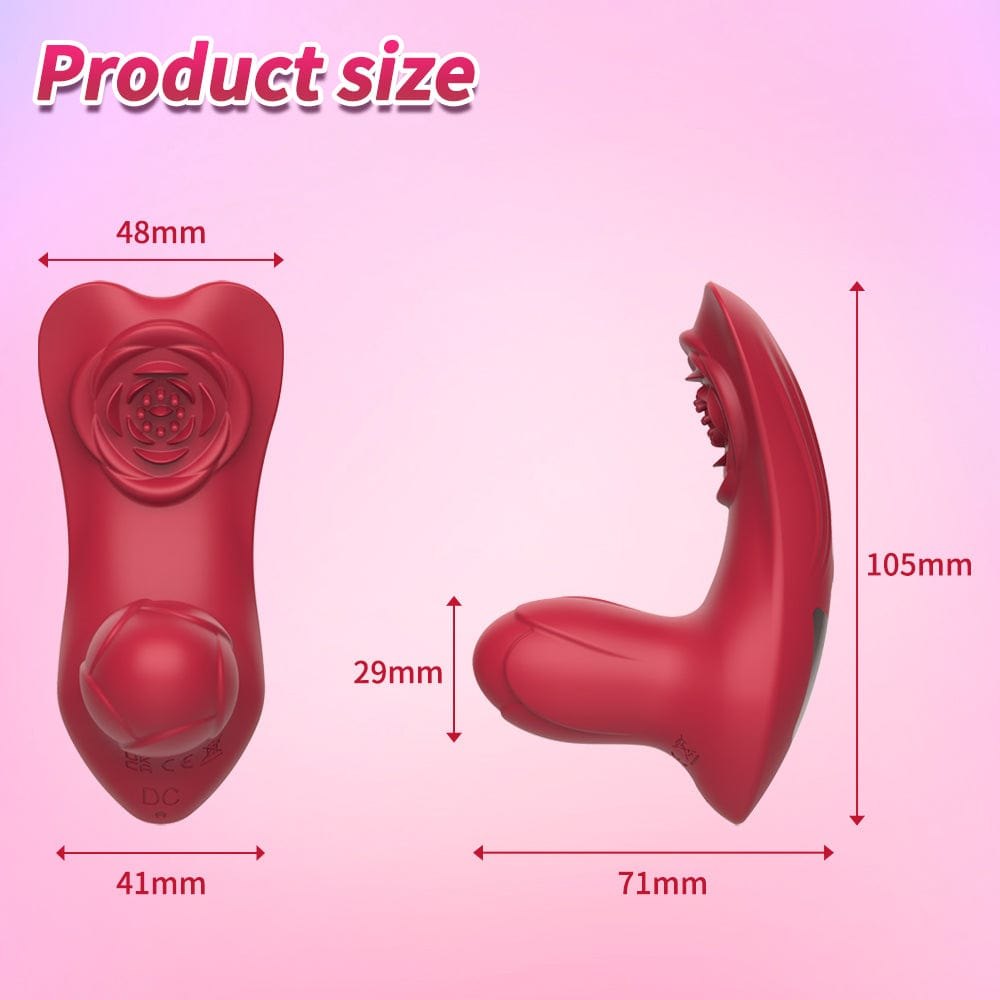 Red rose shaped rabbit vibrator, photo 10