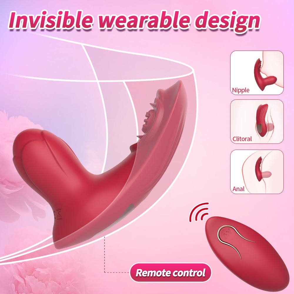 Red rose shaped rabbit vibrator, photo 4