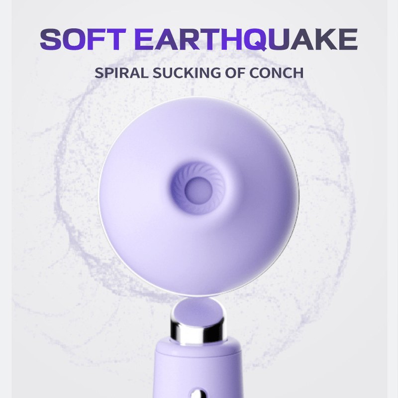 Purple rose-shaped silicone suction vibrator, photo 5