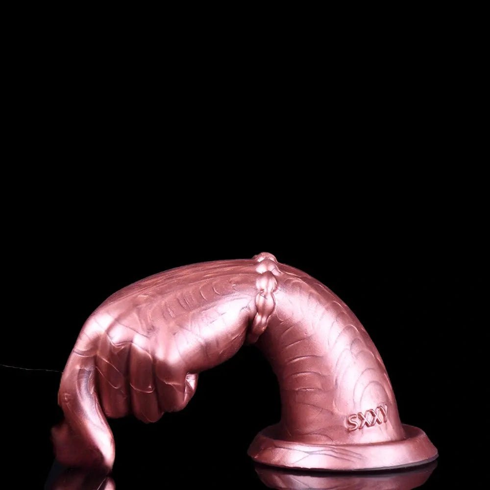 Rose gold crossed finger hand fantasy dildo, photo 8