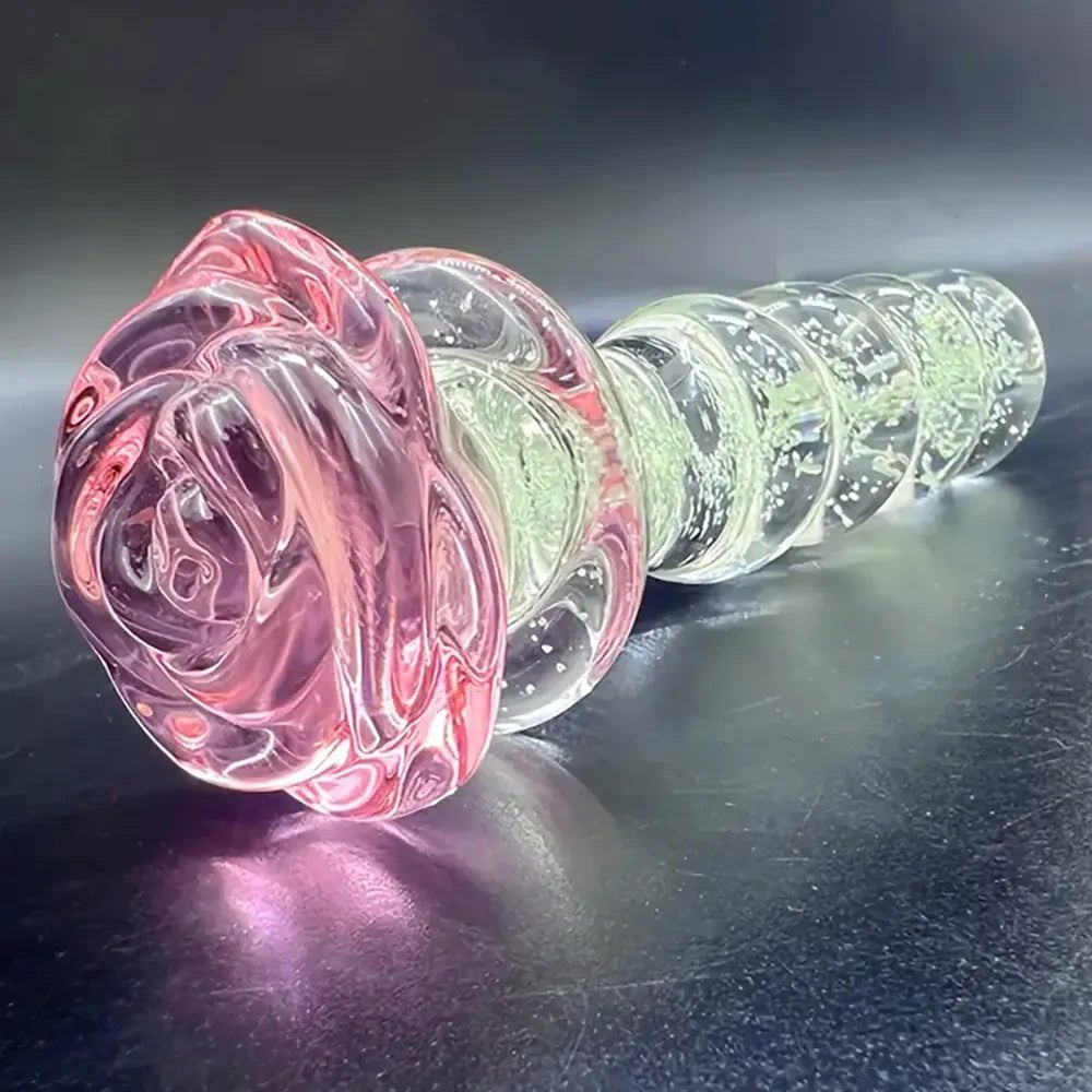 Colorful glass beaded anal dildo, photo 6