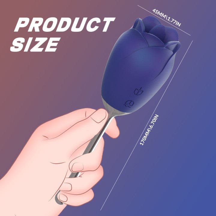Silicone rose vibrator on a wand handle, photo 3