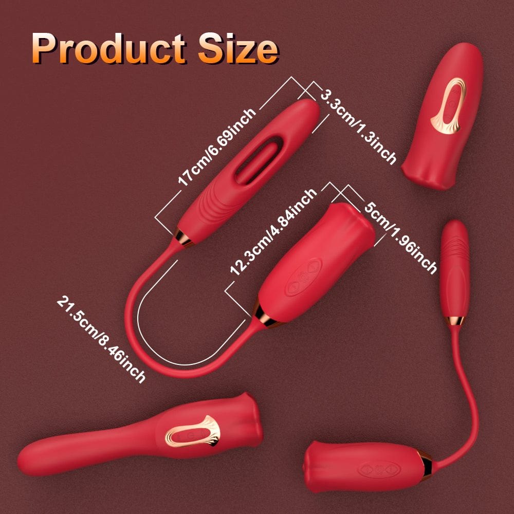 Rose red kissing clit and g-spot vibrator, photo 5