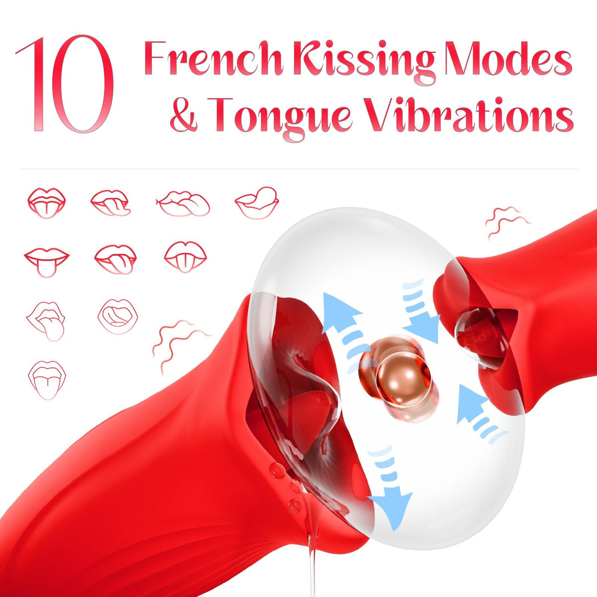 Rose red kissing clit and g-spot vibrator, photo 8