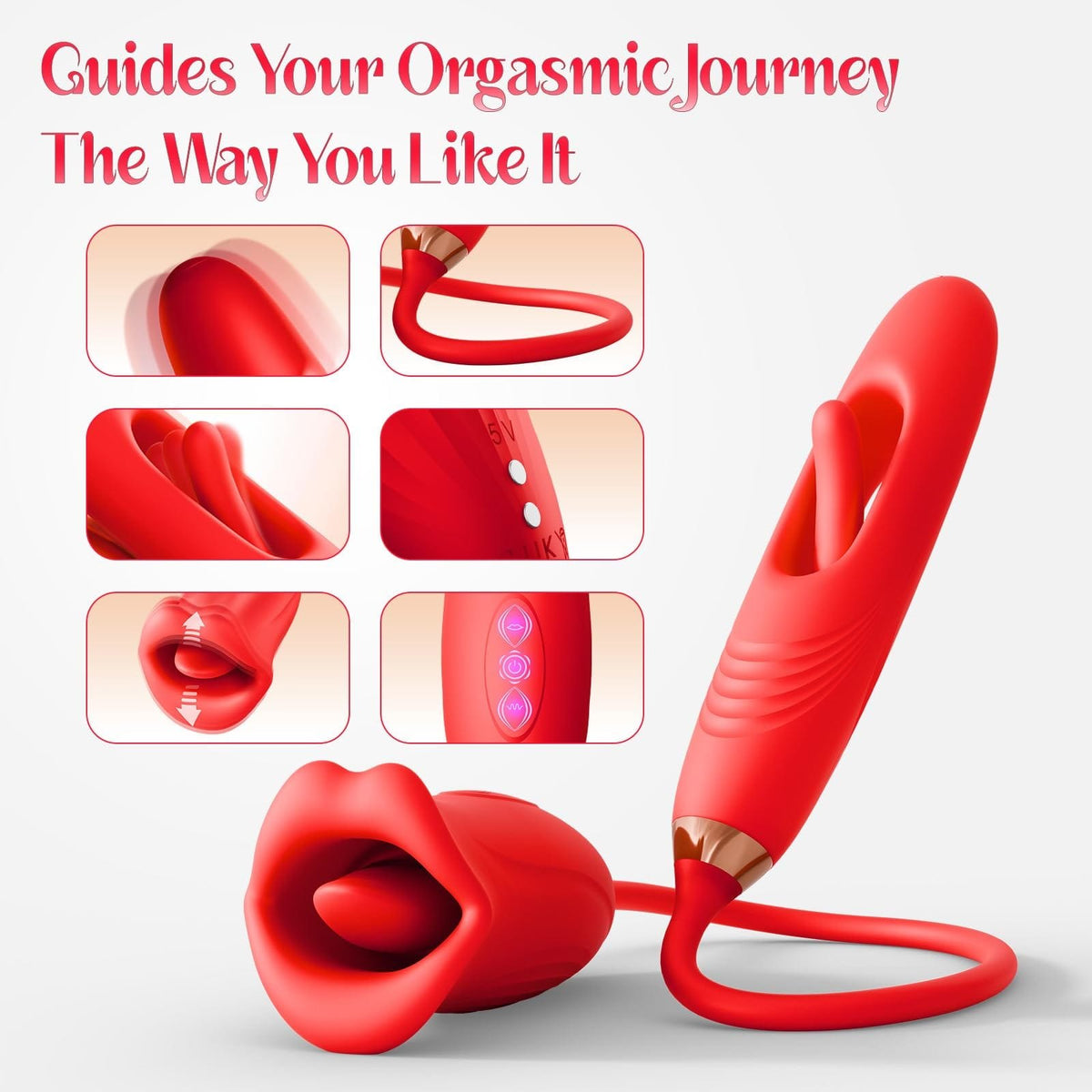 Rose red kissing clit and g-spot vibrator, photo 9