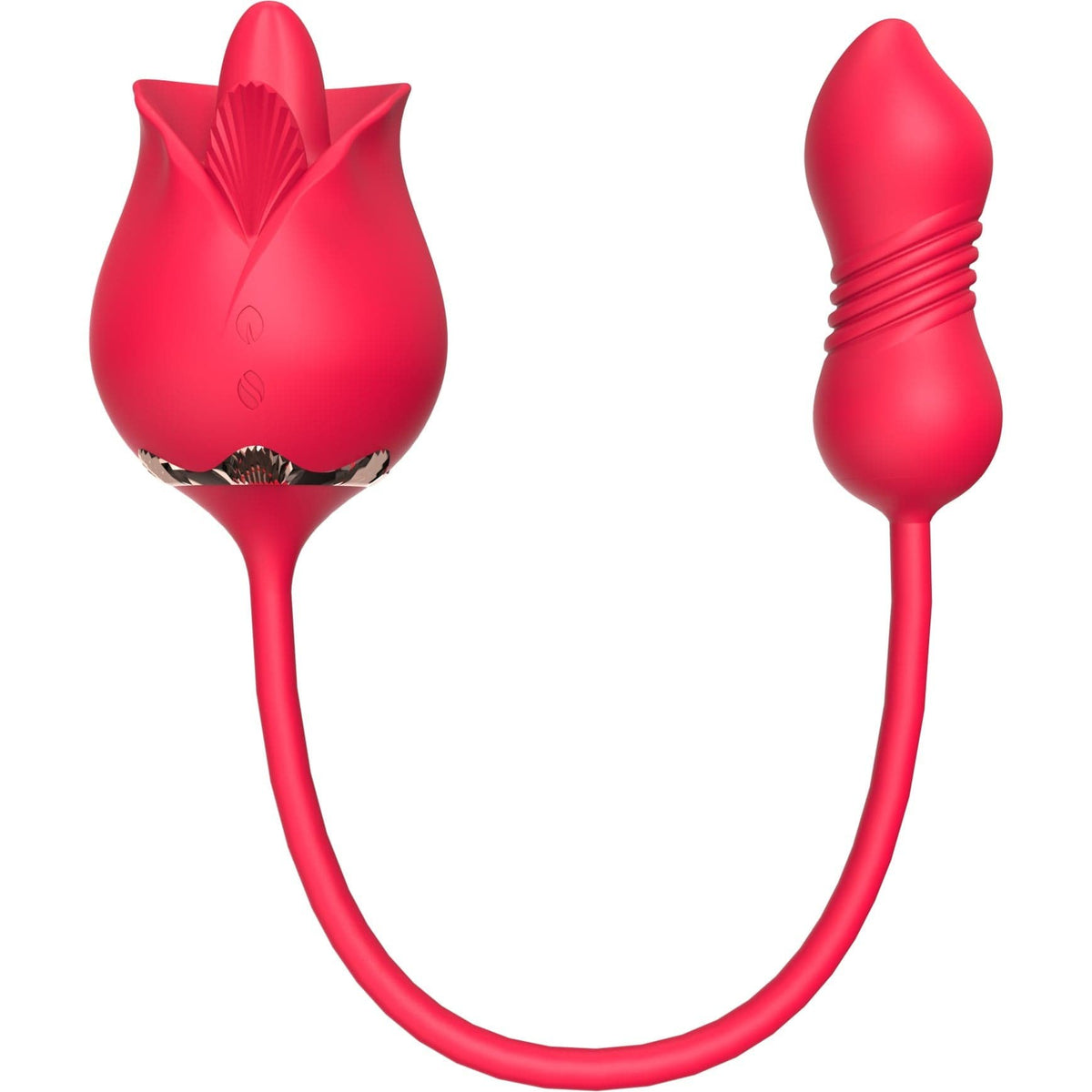 Rose licking clitoral stimulator with vibrating egg, photo 14