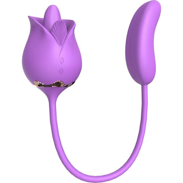 Rose licking clitoral stimulator with vibrating egg, photo 15