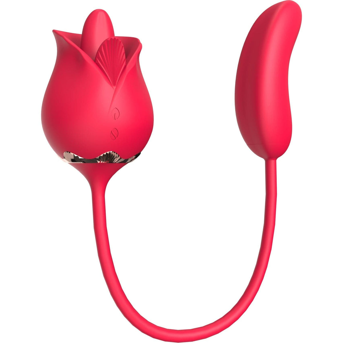 Rose licking clitoral stimulator with vibrating egg, photo 16