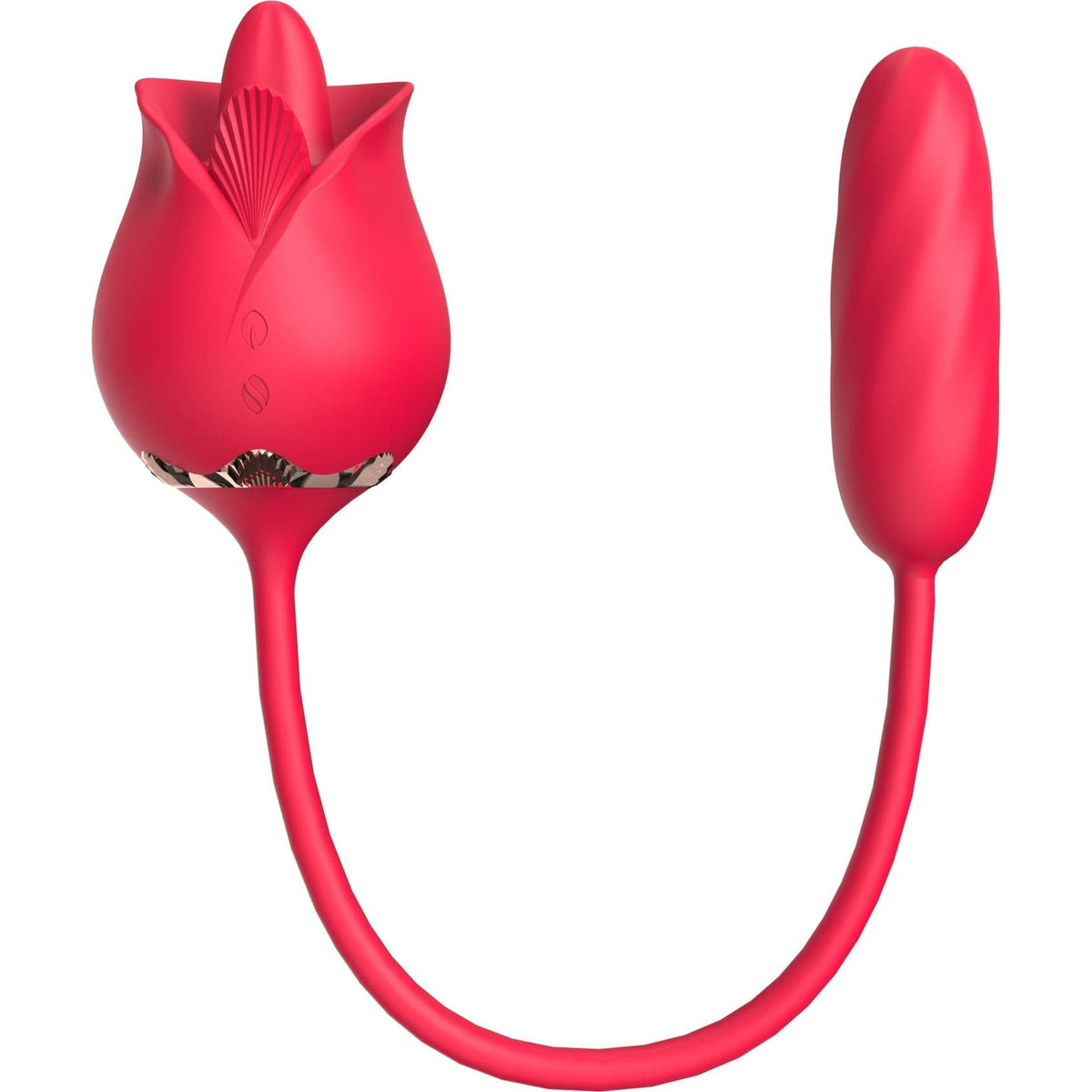 Rose licking clitoral stimulator with vibrating egg, photo 18