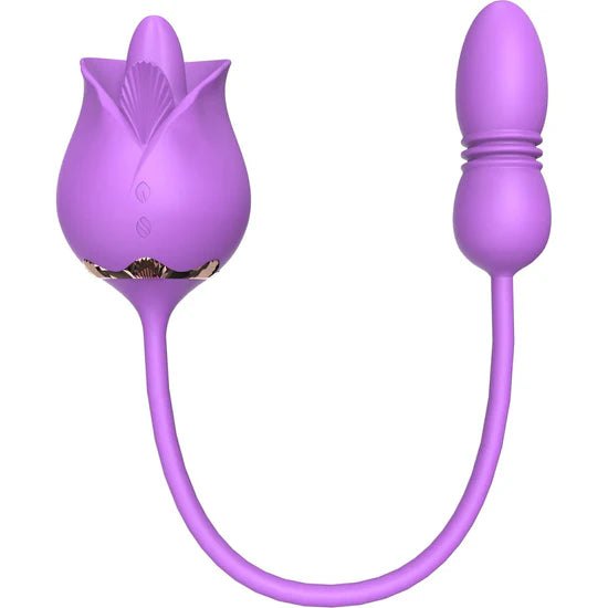 Rose licking clitoral stimulator with vibrating egg, photo 19