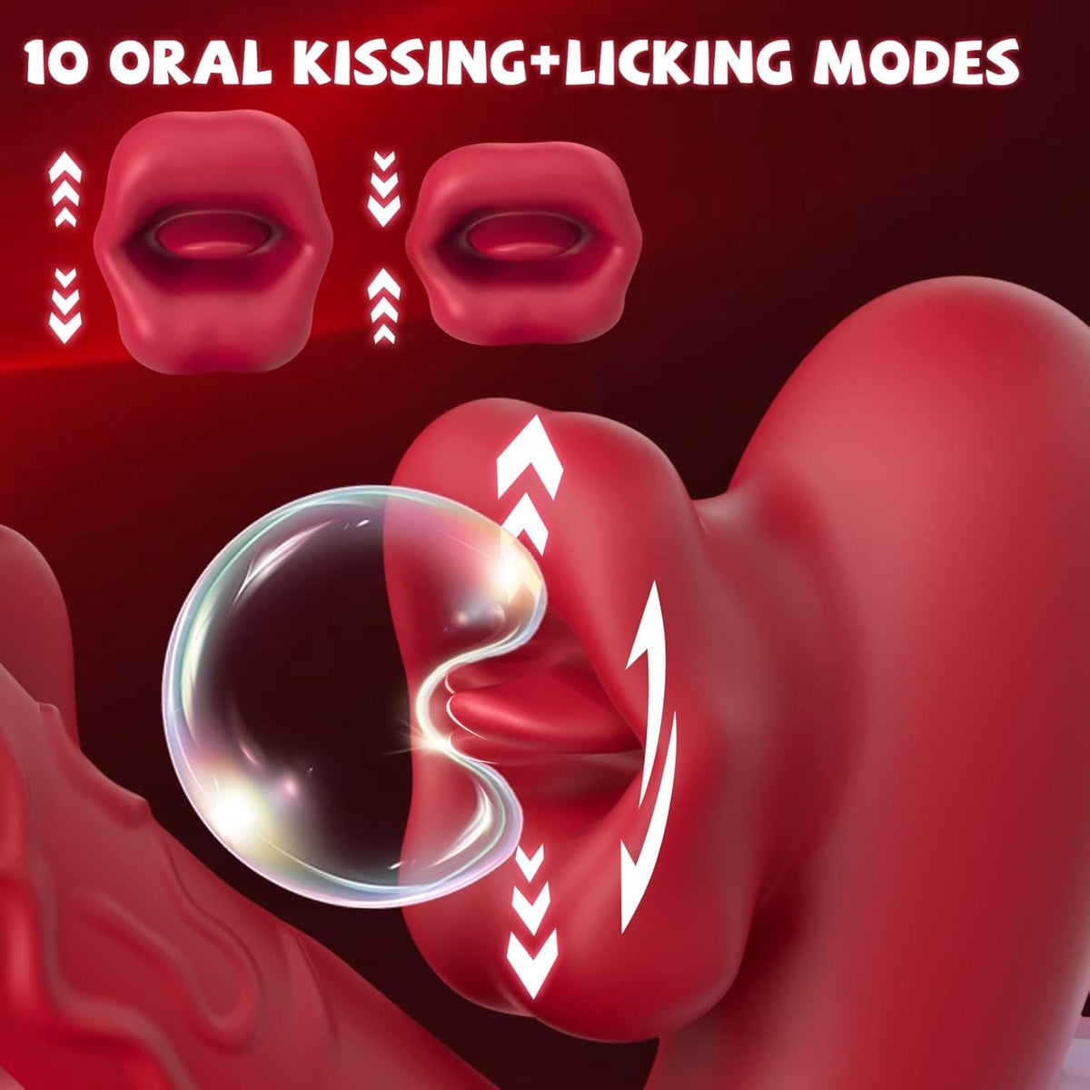 Rabbit-style licking mouth G-spot dildo, photo 3
