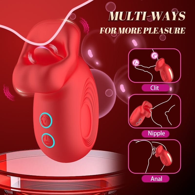 Red rose lip biting clitoral vibrator, photo 4