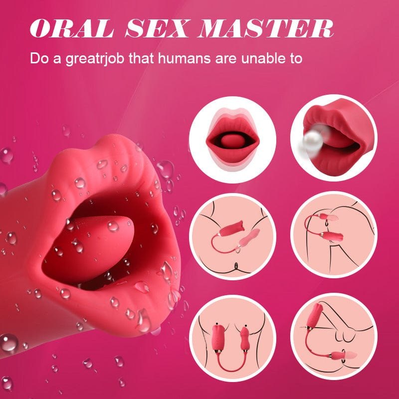 Red rose lips kissing vibrator, photo 2