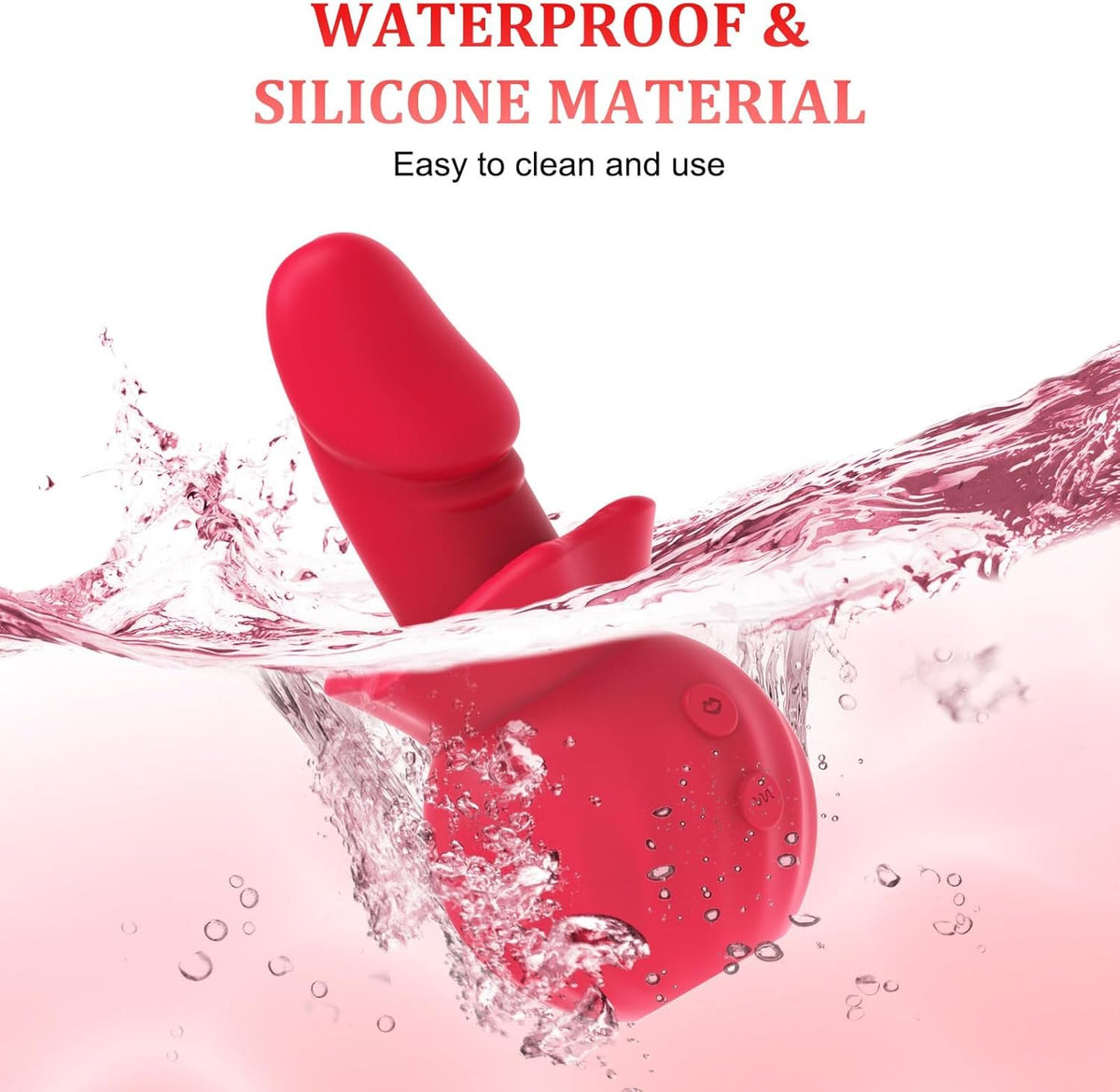 Red rose lips suction vibrator, photo 6